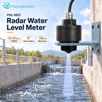 Sensor Level Air Radar FMCW 80GHz Pokcenser PWL-R807/808 0.1m hingga 65m ±1mm 4-20mA RS485 HART IP67