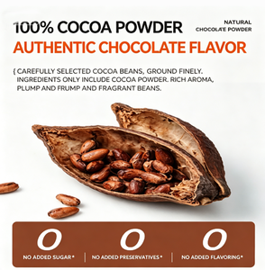 Poudre de cacao alcalinisée de haute qualité, faible en gras, <span class=keywords><strong>soluble</strong></span>, rouge brun foncé, pour boissons au <span class=keywords><strong>chocolat</strong></span> <span class=keywords><strong>chaud</strong></span>, pâtisseries et desserts - Product Image 4