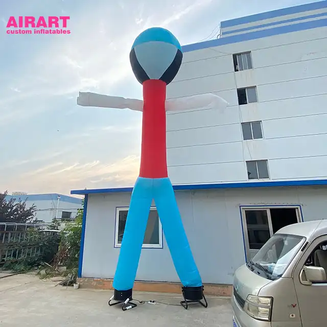 Personalized 6m high inflatable robot air dancer,double legs air dancer with blower for advertising