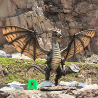 Créature Mythique, Installation Dynamique, Exposition de Robot Réaliste Animé, Dragon Animatronique Grandeur Nature pour Parc à Thèmes