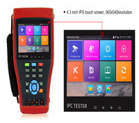 Probador de Cámaras CCTV e IP con Pantalla Táctil IPS de 4.3 Pulgadas y Resolución 4K, Compatible con AHD/TVI/CVI/SDI de 8MP, Entrada/Salida PoE y Herramientas de Red