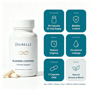 Capsules de soutien pour le contrôle de la vessie et les voies urinaires, réduisent l'urgence urinaire et les fuites occasionnelles, complément botanique naturel, 60 gélules, sans OGM - Product Image 2