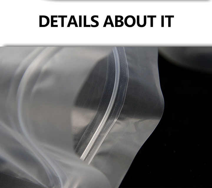 Support Custom Reusable Transparent Ziplock Bags, Suitable for Coffee Beans, Nuts, Cereals, Snacks, Dog Food Packaging Bags Etc