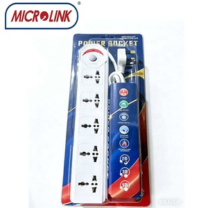 Regleta de alimentación universal de 5 tomas con 2 USB tipo A y 1 USB tipo C, cable de cobre, enchufe <span class=keywords><strong>EU</strong></span>/UK/US, 3-4-5 vías, extensión de enchufe - Product Image 3