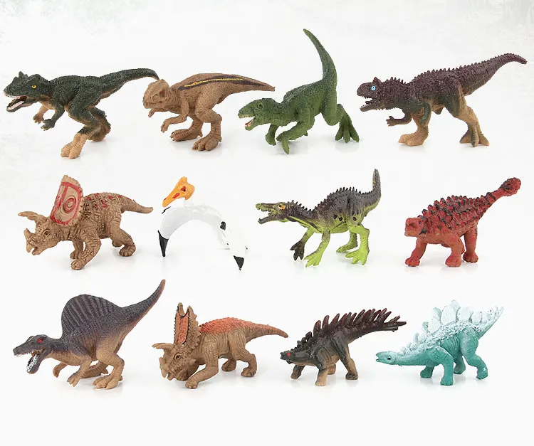 2022 più nuovo 12 per set Dinosaur plastic figure jurassic park dragon pvc figure doll dinosaur figure toy model