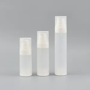 OEM PP 15ml 30ml 50ml Refillable Skin Care Lotion Cosmetic Sunscreen Frosted Matte Plastic Airless Pump Bottles 20ml Packaging