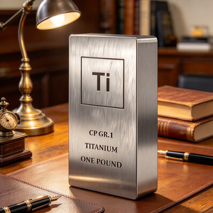 Barre de titane décorative de 1 livre et 16 oz, poids d'investissement pour collection, présentoir ou presse-papier - Product Image 1