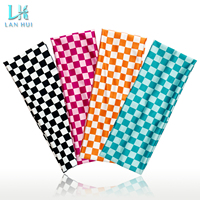 Bandeau élastique à carreaux tendance pour femmes, large, pour le sport, le yoga, le maquillage et le quotidien, accessoire capillaire, vente en gros personnalisée
