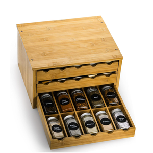 מתקן אחסון תבלינים רב תכליתי, עומד, מודרני, מבמבוק איכותי לשימוש במטבח - Product Image 2