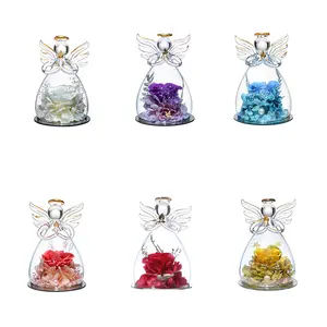 Top Seller Gifts Small Angel Forever Roses Preserved Flower Reasonable Price Forever Rose In Glass