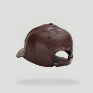 Gorra de Béisbol de 6 Paneles con Hebilla Ajustable de Latón Repujado de Primera Calidad y PU Genuino, Bordado 3D de Lujo con Logotipo Personalizado - Product Image 3