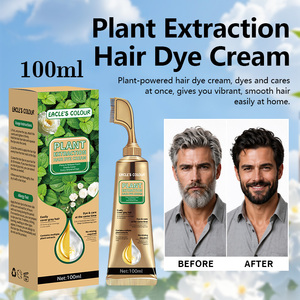 Shampooing Colorant Instantané pour <span class=keywords><strong>Barbe</strong></span> <span class=keywords><strong>Homme</strong></span> 100ML à Base de Plantes, Teinture Permanente avec Peigne – Vente en Gros OEM ODM - Product Image 4