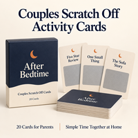 Cartes d'activités à gratter personnalisées pour couples, lot de 20 cartes pour soirée romantique pour les parents avec boîte en papier imprimée