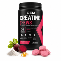 Créatine Monohydrate à Étiquette Nettoyée, Comprimés à Croquer à Base de Racine de Betterave Végétale pour le Bien-être Quotidien et les Performances Sportives