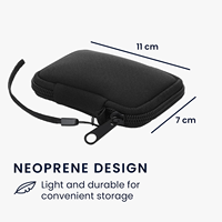 Étui pour écouteurs en néoprène avec poche intérieure en maille, pochette de rangement à fermeture éclair pour écouteurs, aides auditives, écouteurs sans fil, organisateur de voyage