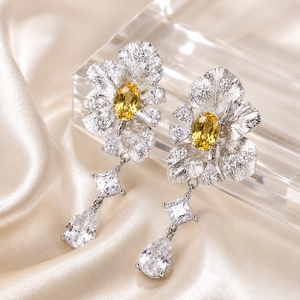 UM Jewelry 925 <b>Silver</b> Cultivated Gemstone Zircon Engagement <b>Earrings</b> for Daily Wear Wedding Party Anniversary Gifts - Product Image 4