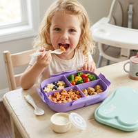 Boîte à bento en plastique de qualité alimentaire Boîte à lunch pour micro-ondes Compartiments scellés Chauffant frais pour les employés de bureau