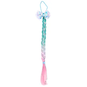Pp Environmental Friendly Girls Cosplay Wigs And Daily Use Tie Dye Hair Accessories With Bow Tie