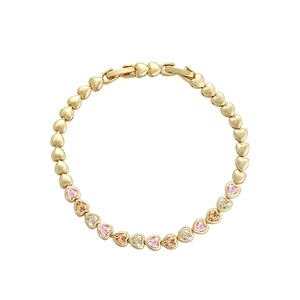 X000877301 Xuping đồ trang sức thời trang Clasp đầy màu sắc trái tim Chuỗi phụ nữ Vòng đeo tay - Product Image 1