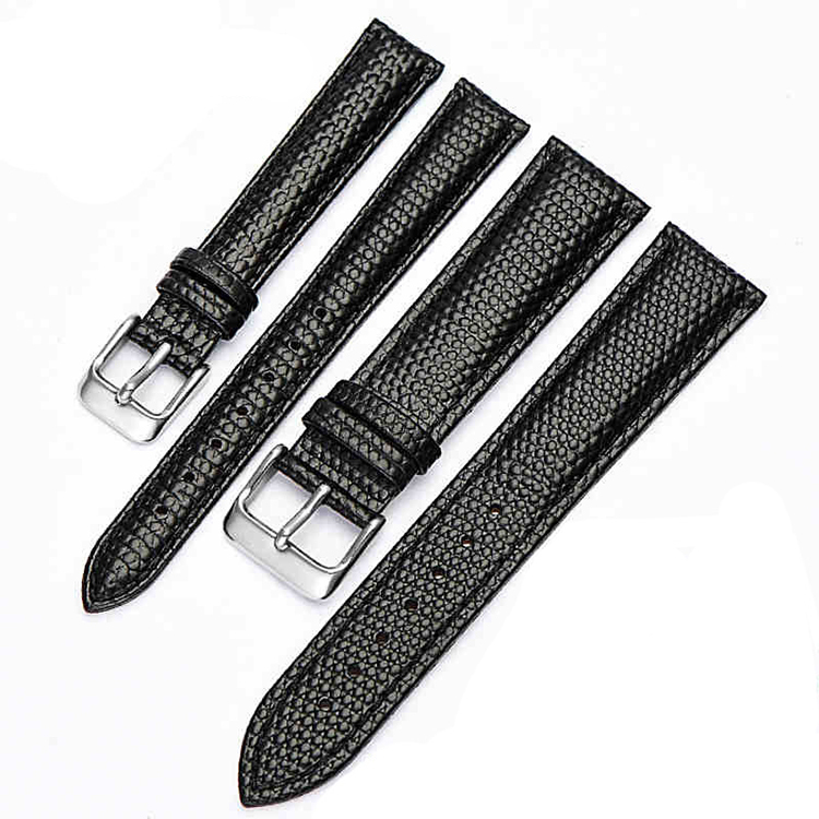 Mode En Cuir Véritable Bande de Montre Motif Lézard Bracelet à Dégagement Rapide De Luxe En Cuir Bracelet de Montre