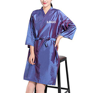 Robe de salon en polyester 2026, cape pour client, logo personnalisé, robes de coiffure, blouse pour <span class=keywords><strong>coiffeur</strong></span>, coupe de cheveux, coloration des cheveux - Product Image 2