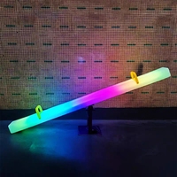 Balançoire lumineuse d'extérieur à induction LED, équipement de divertissement interactif pour enfants, double chaise pivotante, sécurité, environnement