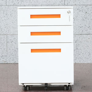 Vente flash : Armoire <span class=keywords><strong>à</strong></span> dossiers mobile moderne, autoportante, verrouillable, en acier inoxydable, avec 3 tiroirs, pour le rangement <span class=keywords><strong>à</strong></span> domicile ou au bureau - Product Image 2