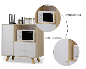 <span class=keywords><strong>Buffet</strong></span> de salle à manger en <span class=keywords><strong>bois</strong></span> de design moderne haut de gamme avec vitrine de rangement blanche pour meubles de salle à manger - Product Image 3