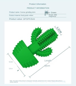 Juguete Masticable Ecológico de Goma con Sonido de Cactus para Perros, Resistente a Mordidas Medianas, para Limpieza Dental, Venta al por Mayor - Product Image 4