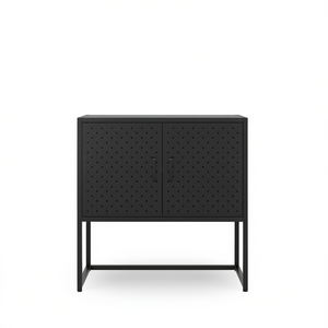 Modern <b>Sideboard</b> In Black Steel With Medium Levelers For Dining Room Furniture - Product Image 1