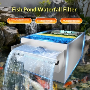 Bassin extérieur rectangulaire moderne en acier inoxydable pour usage domestique, système de circulation d'eau automatique intelligent, grand <span class=keywords><strong>aquarium</strong></span> externe - Product Image 1