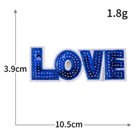 Nouveau design LOVE PARIS, patchs brodés à thermocoller avec sequins pour vêtements, sacs, chapeaux, DIY