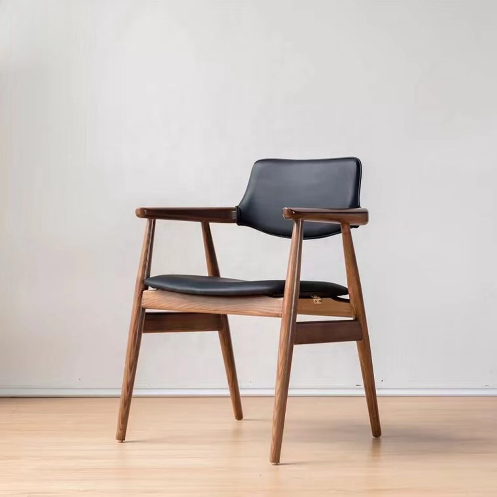 Upholstered Luxury Wood  Dining Room Chair Home Furniture Modern  Dining Chairs With Soft Cushion