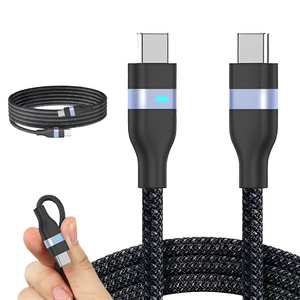 كابل <span class=keywords><strong>USB</strong></span>-C مجدول بقوة 240 واط بالجملة، مصنوع من النحاس النقي للهواتف المحمولة وبنوك الطاقة الذكية - Product Image 2