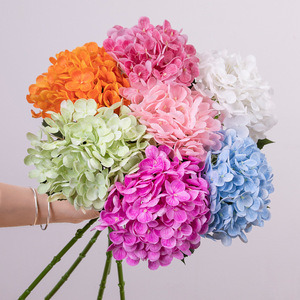 Fleurs d'hortensia artificielles en tissu de soie PU, haute simulation, branche unique, pour décoration de mariage et accessoires de maison - Product Image 2