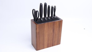<b>Safe</b> Space Saver <b>Knives</b> Storage Stand for Countertop <b>Knife</b> Holder Organizer Acacia Wood Universal <b>Knife</b> Block - Product Image 5