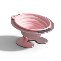 Gamelle surélevée portable pour animaux de compagnie, pliable, avec support incliné pour le soin du cou, pour l'alimentation et l'eau, idéale pour les voyages en extérieur, chats et chiens