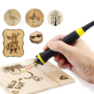 Máquina de pirograbado de temperatura ajustable con soldador para grabado en madera y calabaza, kit de bricolaje para transferencia de calor - Product Image 4