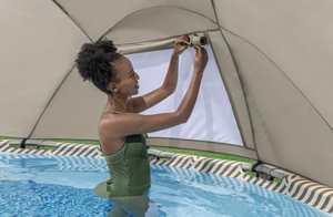 <span class=keywords><strong>Piscina</strong></span> Elevada <span class=keywords><strong>Redonda</strong></span> Bestway 561FY de PVC, 11133 L, 2941 gal, Gran Capacidad, <span class=keywords><strong>con</strong></span> Marco, Familiar, Portátil, para Exteriores, <span class=keywords><strong>con</strong></span> Toldo - Product Image 3