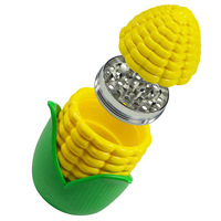 Broyeur à herbes créatif en forme de maïs, 4 couches, manuel, en alliage de zinc, accessoires pour fumeurs