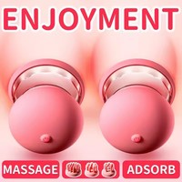 Erwachsenen-Spielzeug Nippelsauger Vakuum 10 Vibrator Rotation Bruststimulator Massagegerät für Frauen mit 3 Paar Massageköpfen
