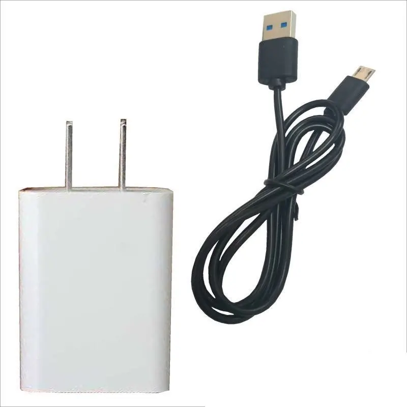 Manufacturer 5v1a charging head power adapter usb phone mosquito light small wind flat charger Android charging cable