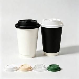 Vasos de Papel Biodegradables para Café con Tapa, de 8oz, 12oz y 16oz, con Logotipo Impreso Personalizado, Venta al Por Mayor de Fábrica - Product Image 1