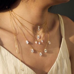 สร้อยคอจี้เพชรคิวบิกเซอร์โคเนีย 5A ชุบทองคำขาว 14K เงินแท้ S925 ดีไซน์ใหม่จาก Dylam ของขวัญวันครบรอบสำหรับผู้หญิง - Product Image 2