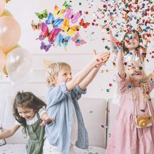 สติ๊กเกอร์ตกแต่งผนังรูปผีเสื้อ3D ผีเสื้อเทียมสำหรับงานปาร์ตี้ตกแต่งแบบทำมือด้วยแม่เหล็ก - Product Image 6