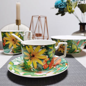 Juego de Vajilla de Porcelana China de Grado Alimenticio, Ecológico, con Diseño de Plantas Tropicales, Personalizable al por Mayor, para Hoteles, Bares y Restaurantes - Product Image 5