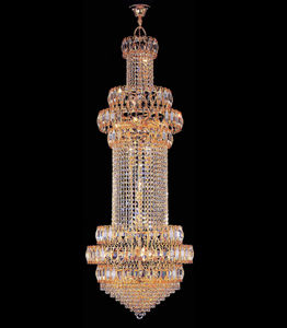 Lustre led doré en cristal au style européen, design moderne, éclairage d'intérieur, luminaire décoratif de plafond, idéal pour une église - Product Image 6