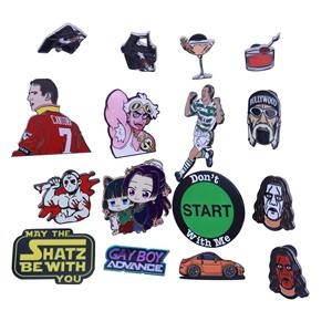 Épingles en émail à thèmes variés (dessin animé, tarot, féminisme, divertissement, cinéma, café, chrétien, Halloween, chien, vintage, fleur, musique, <span class=keywords><strong>livre</strong></span>) pour costumes d'hommes - Product Image 2