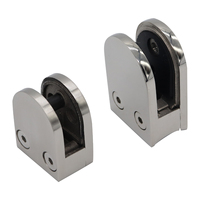 ZD Modern Outdoor - Colliers de fixation et supports en acier inoxydable pour balustrades, attaches pour verre pour terrasses et escaliers