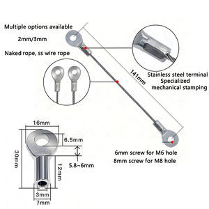 304 in acciaio inox corda di sicurezza filo con fibbia di collegamento personalizzabile imballaggio Anti-caduta corda di trazione - Product Image 1